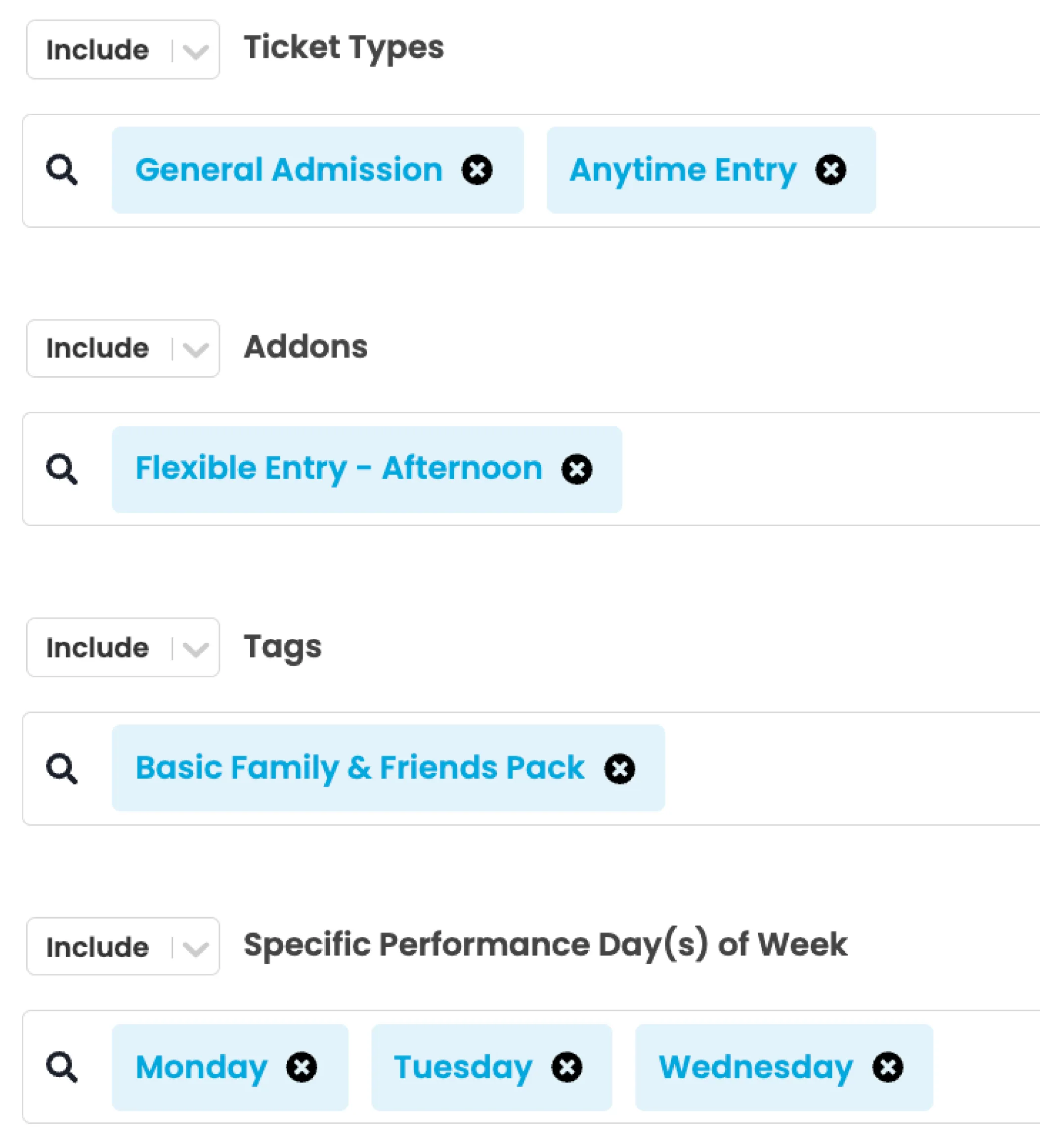 audience segmenting automation parameters TickX