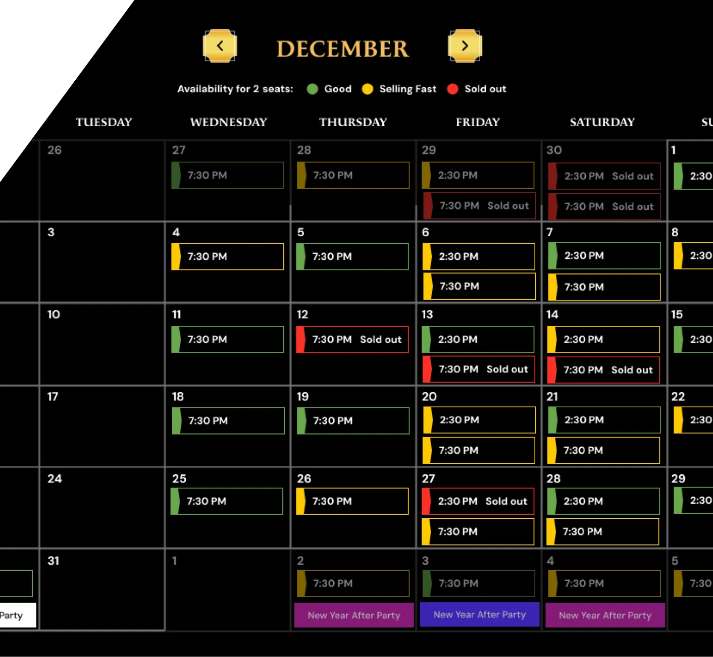 Calendar Timeslot selection