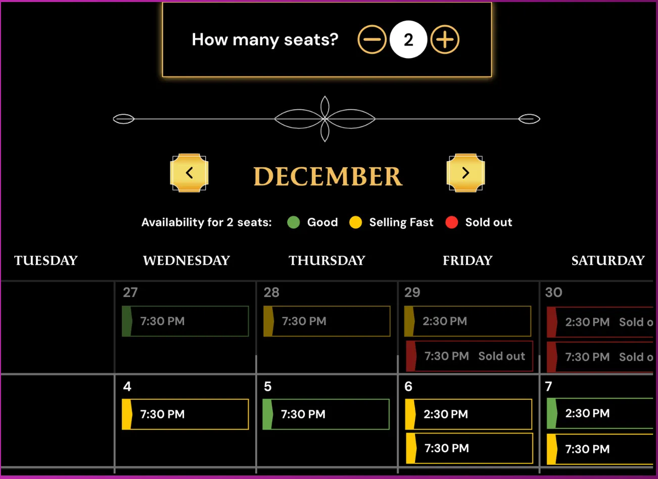 TickX Booking Flow Seat Selection