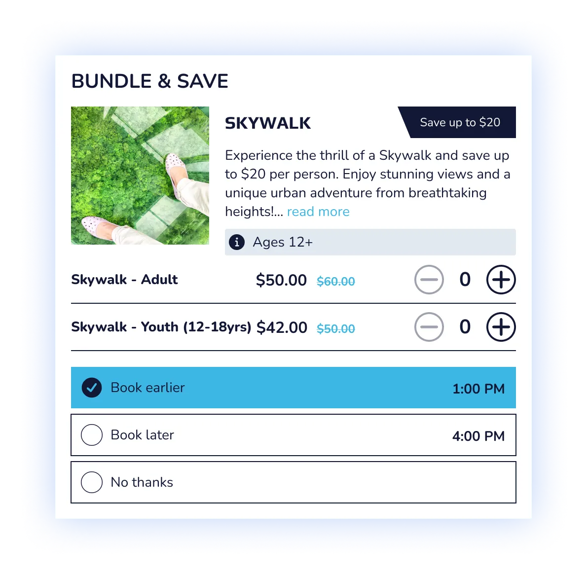 Experience bundling multi-attraction ticketing