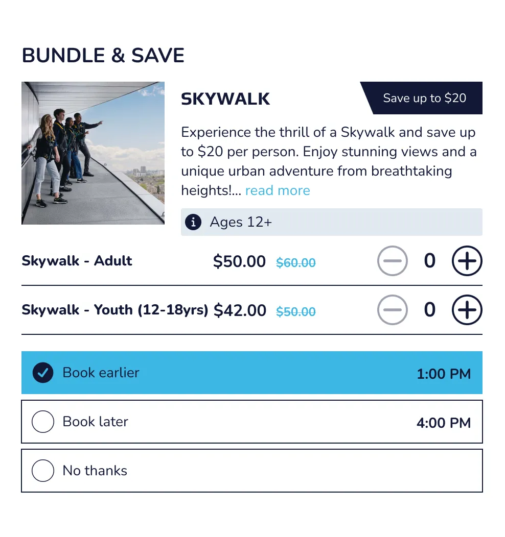 TickX Experience Bundling Upgrade.