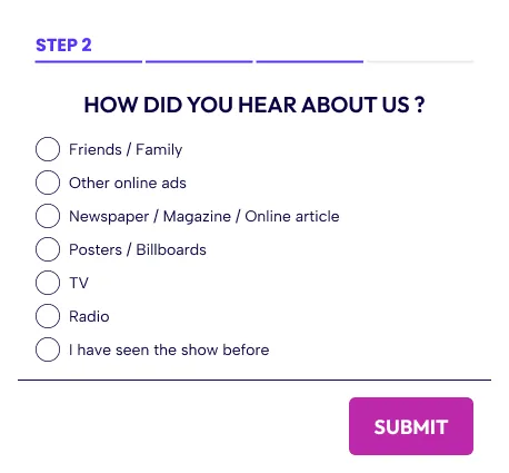 post-purchase survey demographic data TickX