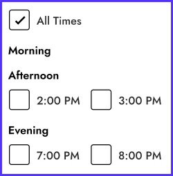 dynamic calendar and performance ticket filtering TickX