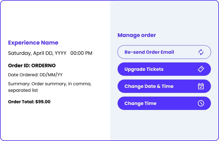 self-serve ticket management post-purchase TickX