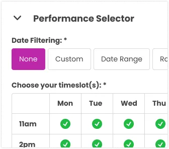 performance selection price adjustments TickX