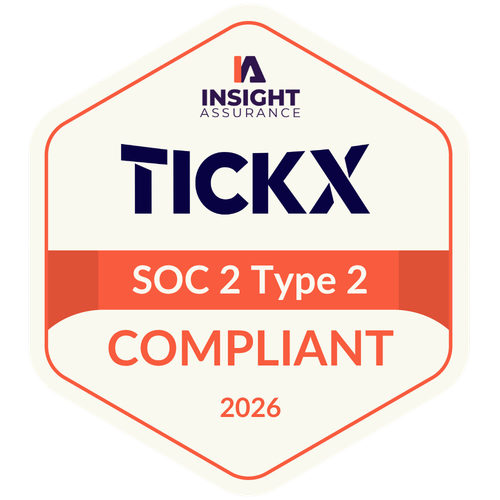TickX is SOC 2 Type 2 compliant, audited by Insight Assurance