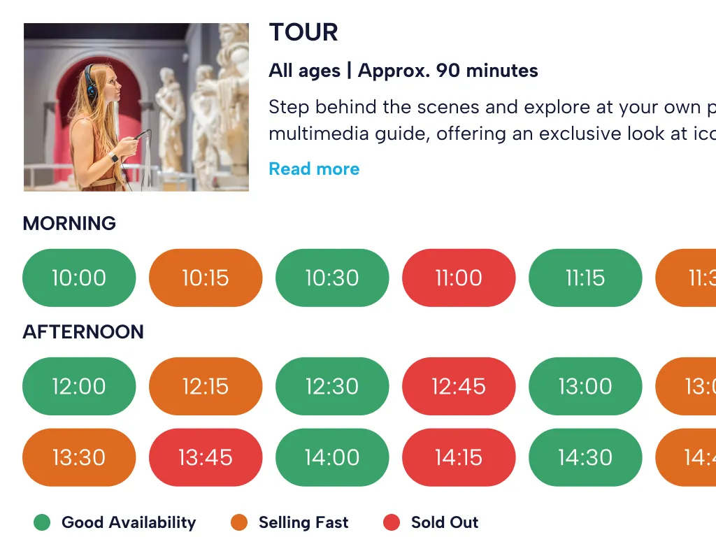 timeslot selection TickX